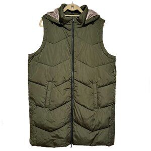 Nuage Regular Chevron Quilted Puffer Vest with Removable Hood - BNWT